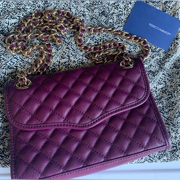 Rebecca Minkoff Handbags - NWOT Rebecca Minkoff Mini Affair Quilted Bag Purple Leather Adjustable Chain